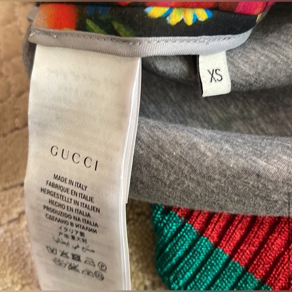 Gucci Multicolor Floral Cotton Tiger Sequin Embellished Sweatshirt Size XS - Picture 6 of 8